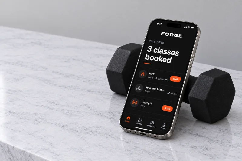 Gym and fitness class booking app