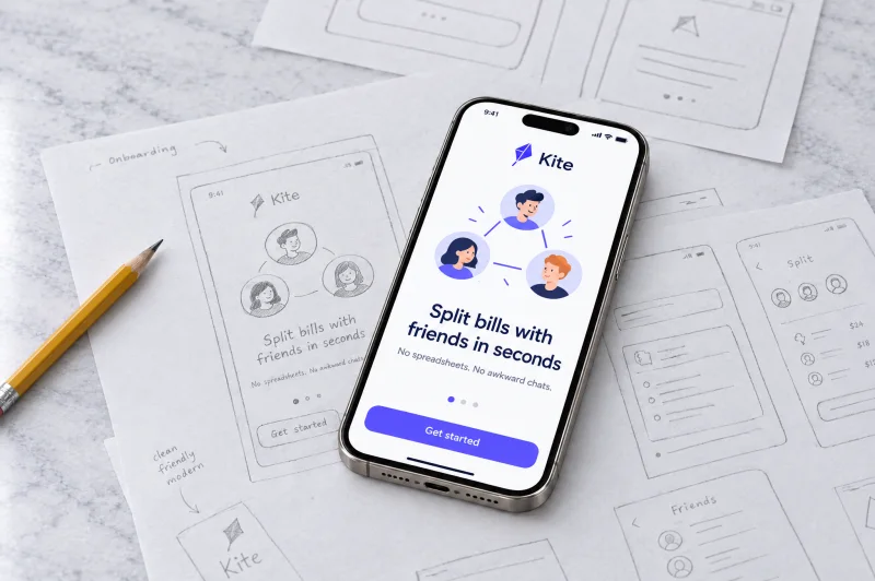 Startup MVP app on an iPhone