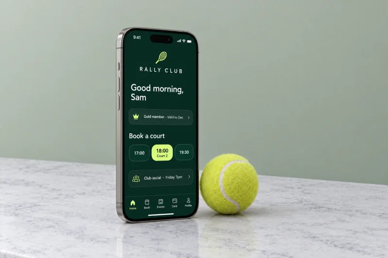 Sports club and membership app